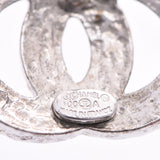 CHANEL CHANEL Tweed Tone Coco Mark 00 Year Silver Ladies Earrings AB Rank Used Ginzo