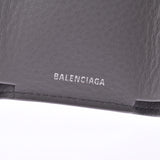 BALENCIAGA バレンシアガ ペーパーミニウォレット コンパクトウォレット グレー ユニセックス カーフ 三つ折り財布 未使用 銀蔵