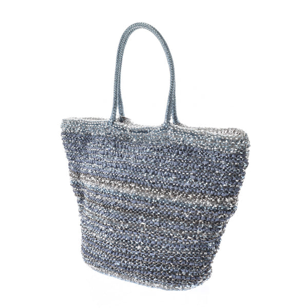 ANTEPRIMA Tote Bag Silver/Blue Ladies Wire/Nylon Handbag B Rank Used Ginzo