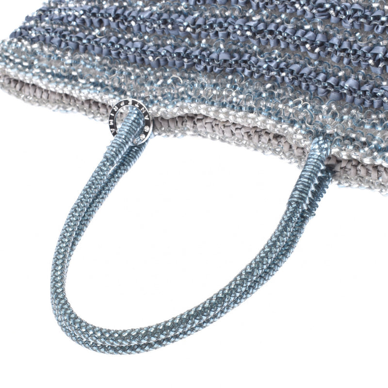 ANTEPRIMA Tote Bag Silver/Blue Ladies Wire/Nylon Handbag B Rank Used Ginzo