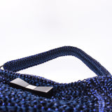 ANTEPRIMA Ante prima ballerina ribbon 2WAY chain shoulder bag blue Lady's wire / cotton handbag AB rank used silver storehouse