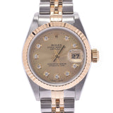 ROLEX Rolex Datejust 10P Diamond 69173G Ladies YG/SS Watch Automatic Winding Champagne Dial A Rank Used Ginzo