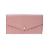 LOUIS VUITTON Louis Vuitton Monogram Empreinte Portofeuil Sara Rose Poodle M64082 Ladies Leather Wallet AB Rank Used Ginzo