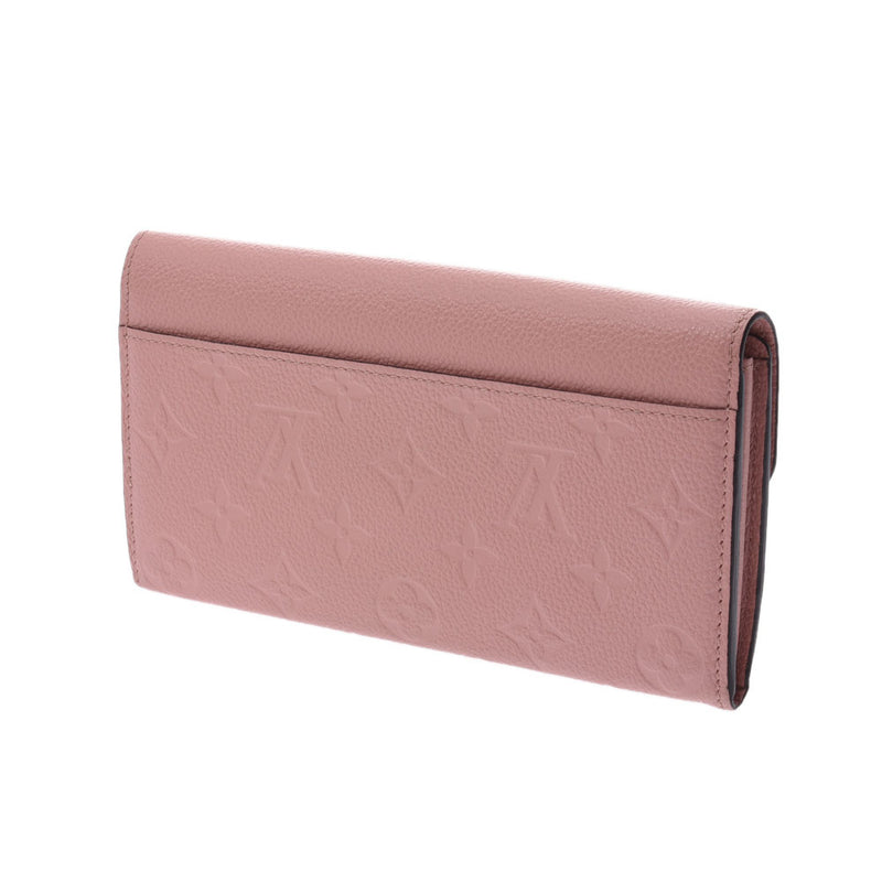 LOUIS VUITTON Louis Vuitton Monogram Empreinte Portofeuil Sara Rose Poodle M64082 Ladies Leather Wallet AB Rank Used Ginzo