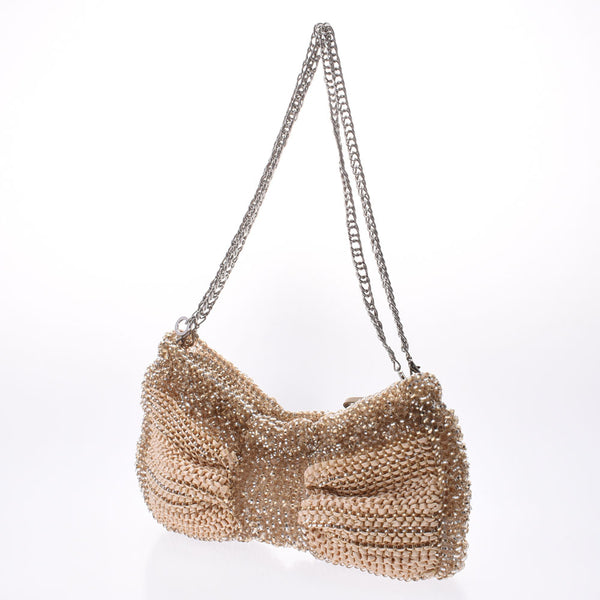 ANTEPRIMA's 2WAY bag: Gold Ladies Wire/Satten shoulder bag AB Rankaito used in the Silver Clank