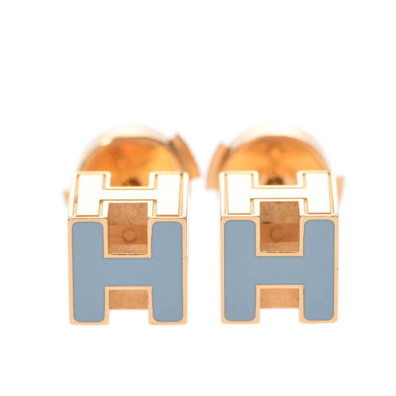 Hermes h cube Blue Gold pierce ab