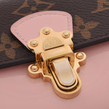 LOUIS VUITTON Monogram Portofeuil樱桃木小巧钱包Rose Ballerine M61911女士三折钱包B等级二手Ginzo