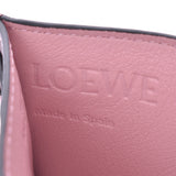 LOEWE Puzzle Pink/Bordeaux Unisex Calf Card Case AB Rank Used Ginzo