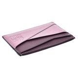 LOEWE Puzzle Pink/Bordeaux Unisex Calf Card Case AB Rank Used Ginzo
