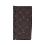 LOUIS VUITTON Monogram Portofeuil兄弟Hing棕色/橙色M67449男士长款钱包B二手Ginzo