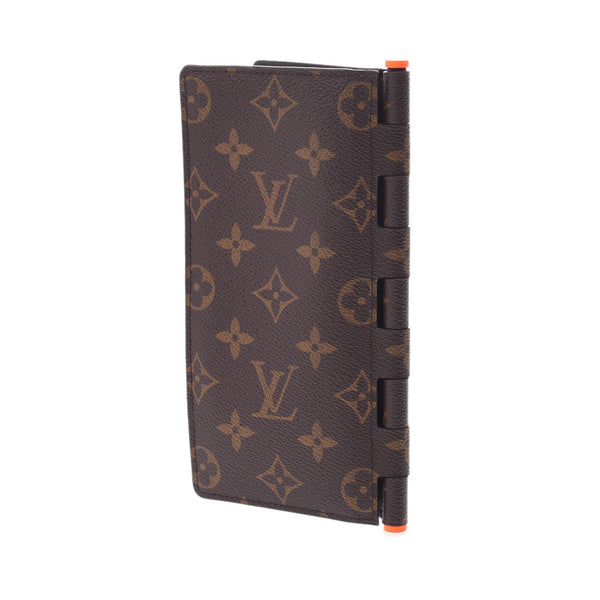 LOUIS VUITTON Monogram Portofeuil兄弟Hing棕色/橙色M67449男士长款钱包B二手Ginzo