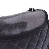 CHANEL シャネル マトラッセ チェーンショルダーバッグ ダークグレー アンティーク調シルバー金具 レディース レザー/ハラコ ショルダーバッグ Bランク 中古 銀蔵