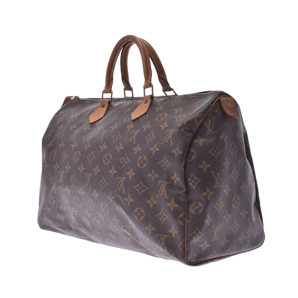 LOUIS VUITTON Monogram Speedy 40棕色M41522中性手提包B等级二手Ginzo