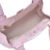 香奈儿香奈儿中性标签线粉红色女士尼龙/皮革手袋B级二手银