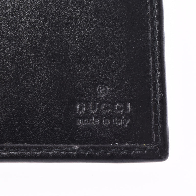 GUCCI グッチ 二ツ折札入れ 黒 メンズ レザー 札入れ ABランク 中古 銀蔵