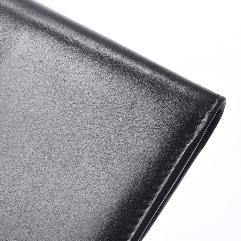 Two GUCCI Gucci fold billfold black men leather billfold AB rank used silver storehouse