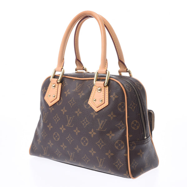 LOUIS VUITTON ルイヴィトン モノグラム マンハッタンPM ブラウン M40026 レディース モノグラムキャンバス ハンドバッグ Bランク 中古 銀蔵