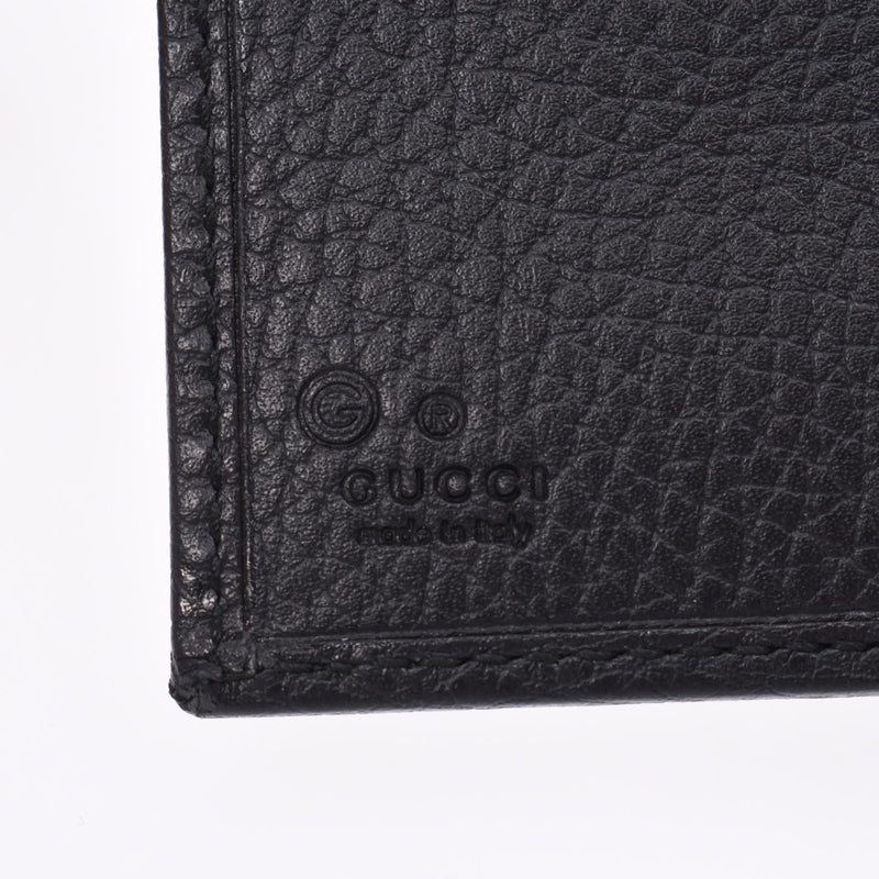 GUCCI Gucci Pattern Compact Wallet Outlet Black 150413 Men's Nylon/Leather Folded Wallet Shin-Do Used Ginzo