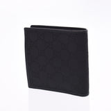 GUCCI Gucci Pattern Compact Wallet Outlet Black 150413 Men's Nylon/Leather Folded Wallet Shin-Do Used Ginzo