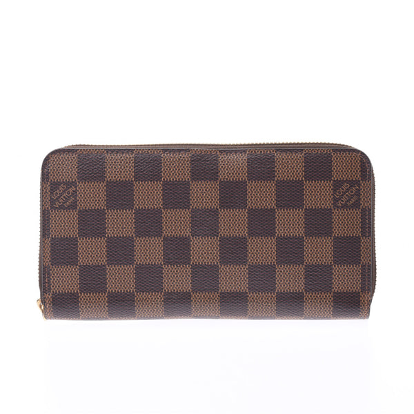 LOUIS VUITTON Louis Vuitton Damier Zippy Wallet Brown N41661 Unisex Damier Canvas Long Wallet B Rank Used Ginzo