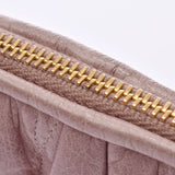 MIUMIU Miu Miu Materasse Party Bag Pink Beige Gold Metal Fittings Women's Calf Clutch Bag AB Rank Used Ginzo