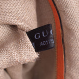 Gucci canvas drawstring shoulder bag beige / orange 381597 Womens GG canvas leather shoulder bag a