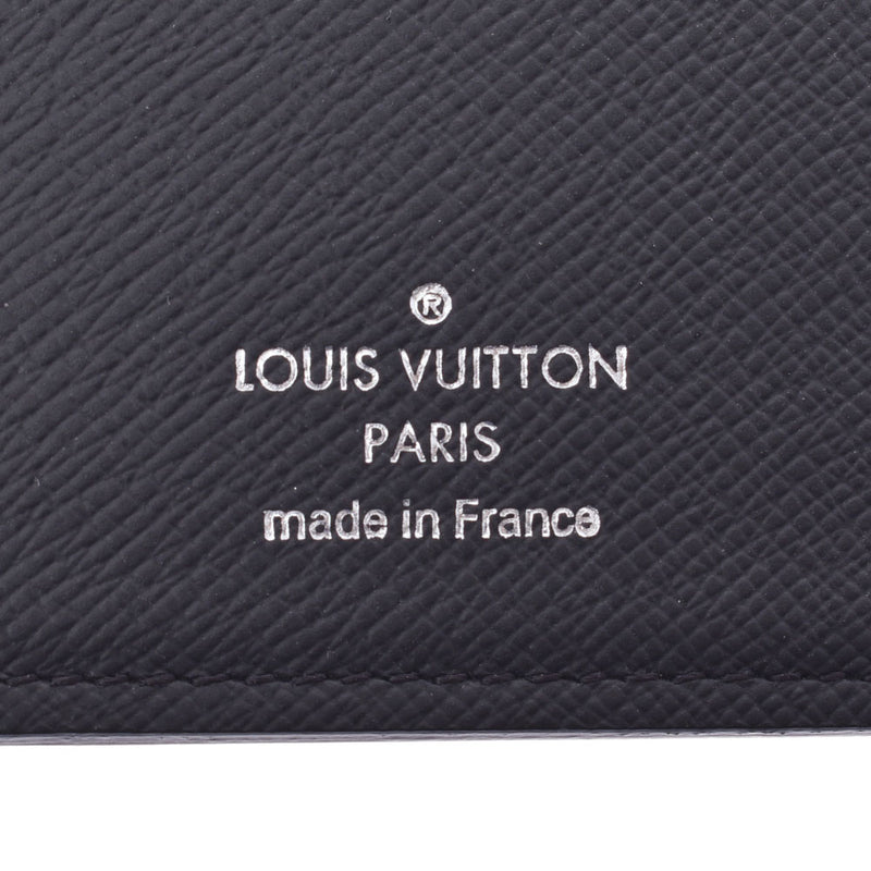 LOUIS VUITTON Louis Vuitton Monogram Eclipse Portofoile Braza Black/Grey M61697 Men's Long Wallet Shinto Used Ginzo