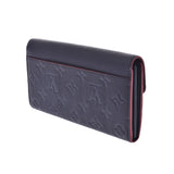 LOUIS Vuitton Louis Vuitton monogram Anne plant Porte Foyle Sala Marie Rouge m62125 women's leather long wallet AB rank used silver stock