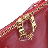 PRADA Prada Red Ladies Saffiano Enamel Handbag AB Rank Used Ginzo