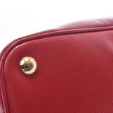 PRADA Prada Red Ladies Saffiano Enamel Handbag AB Rank Used Ginzo