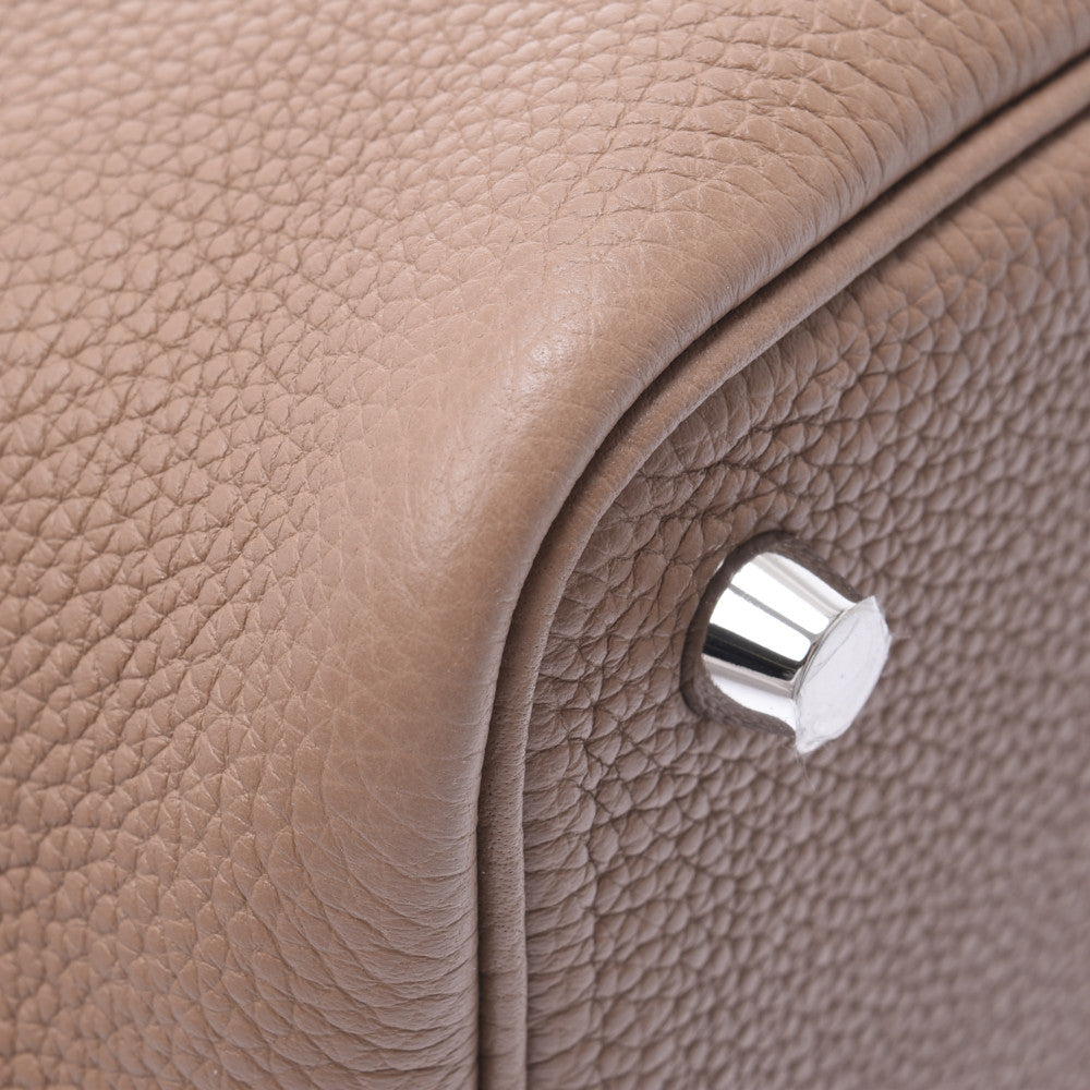 エルメスピコタンロックPM ベージュドゥワイマール シルバー金具 D刻印