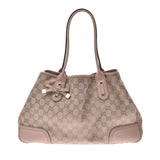 GUCCI Gucci GG canvas beige 163805 Ladies GG canvas / calf tote bag B rank used Ginzo