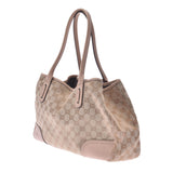 GUCCI Gucci GG canvas beige 163805 Ladies GG canvas / calf tote bag B rank used Ginzo