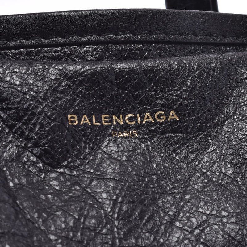 BALENCIAGA バレンシアガ バザール ショッパー 黒 ユニセックス レザー 2WAYバッグ ABランク 中古 銀蔵