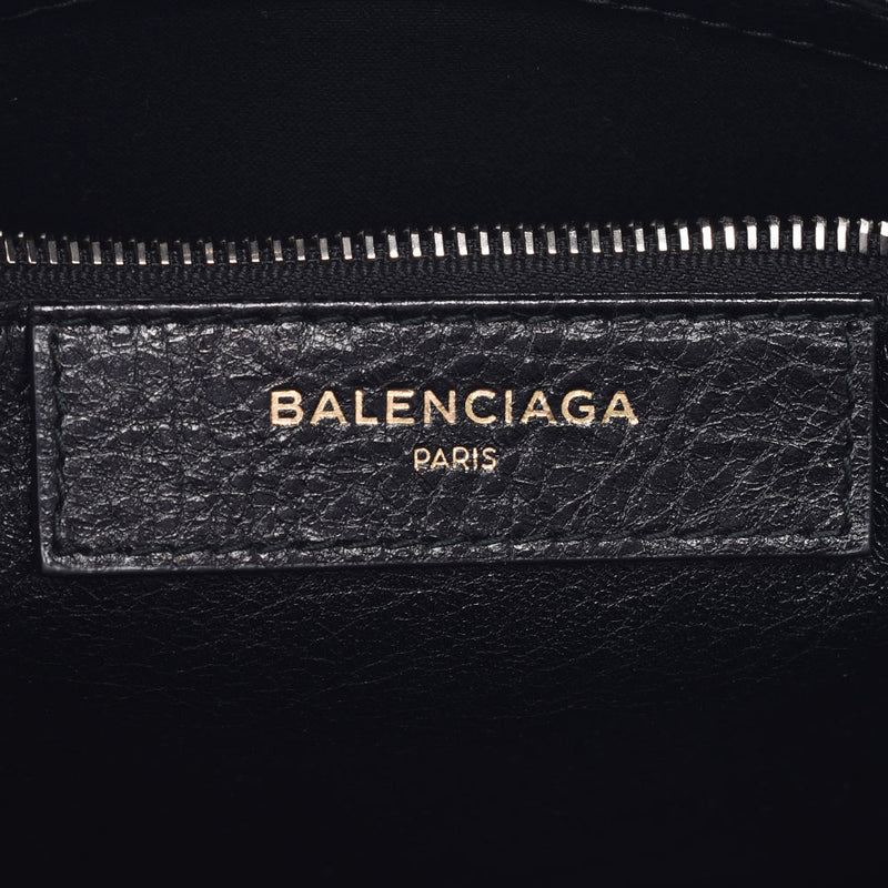 BALENCIAGA バレンシアガ バザール ショッパー 黒 ユニセックス レザー 2WAYバッグ ABランク 中古 銀蔵