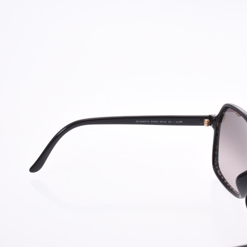 GUCCI Gucci lamé black GG3636/F/S ladies sunglasses A rank used silver jar