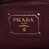 PRADA プラダ トートバッグ ボルドー ゴールド金具 BN2694 レディース カーフ 2WAYバッグ Aランク 中古 銀蔵