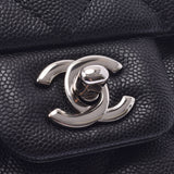 CHANEL シャネル ミニマトラッセ チェーンショルダーバッグ 黒 シルバー金具 レディース キャビアスキン ショルダーバッグ 新同 中古 銀蔵