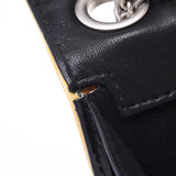 CHANEL Chanel 2.55 chain shoulder bag black silver metal fittings women's enamel shoulder bag B-rank used silver warehouse