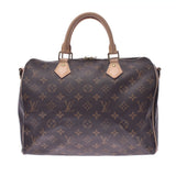 LOUIS Vuitton Louis Vuitton monogram speedy bandriere 30 Brown M41112 unisex monogram canvas handbag Shindo used silver