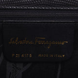 Salvatore Ferragamo Ferragamo vara丝带2way包黑色金支架女性形状新闻皮革手袋ab排名使用水池