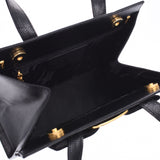 Salvatore Ferragamo Ferragamo Vara Ribbon 2way Bag Black Gold Bracket Women-shaped Press Leather Handbags AB Rank Used Sinkjo