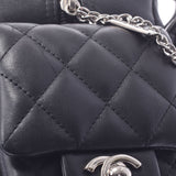 CHANEL Chanel Cambon Line Multi Pocket Tote Bag Black / Black Ladies Lambskin Handbag AB Rank Used Ginzo