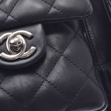 CHANEL Chanel Cambon Line Multi Pocket Tote Bag Black / Black Ladies Lambskin Handbag AB Rank Used Ginzo