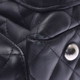 CHANEL Chanel Cambon Line Multi Pocket Tote Bag Black / Black Ladies Lambskin Handbag AB Rank Used Ginzo