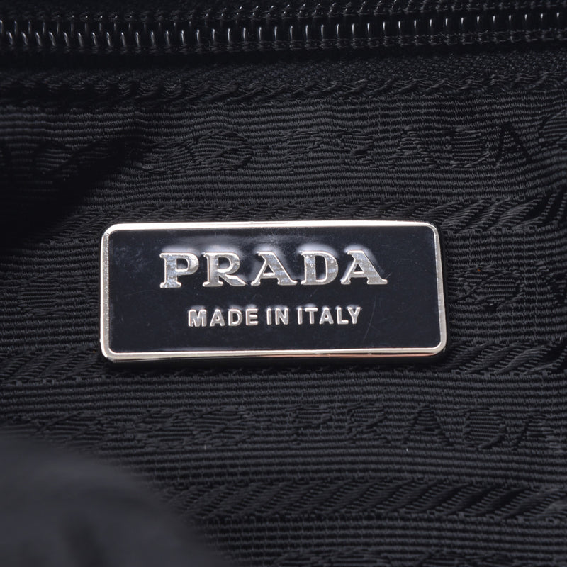 PRADA Prada, Black VA0188, Unisex, nylon, shoulder bag B rank, used silverware