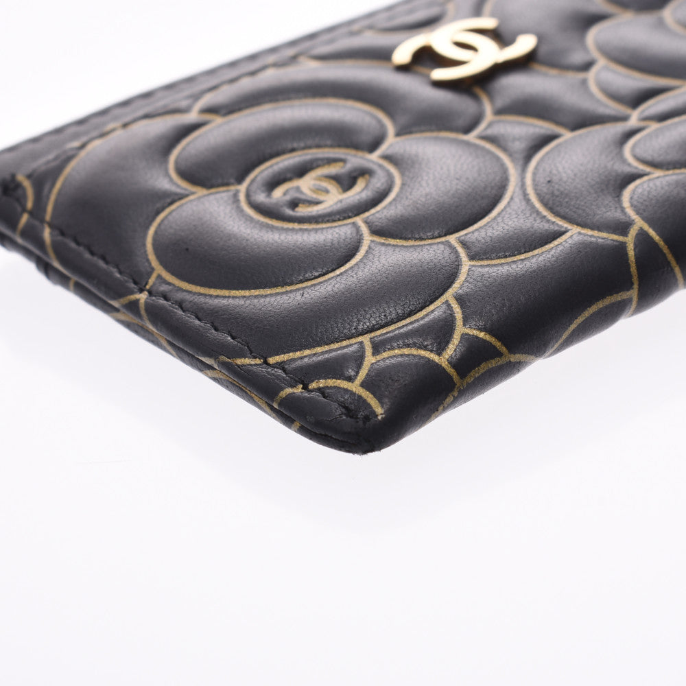 シャネルカメリア 黒 レディース カードケース CHANEL 中古 – 銀蔵