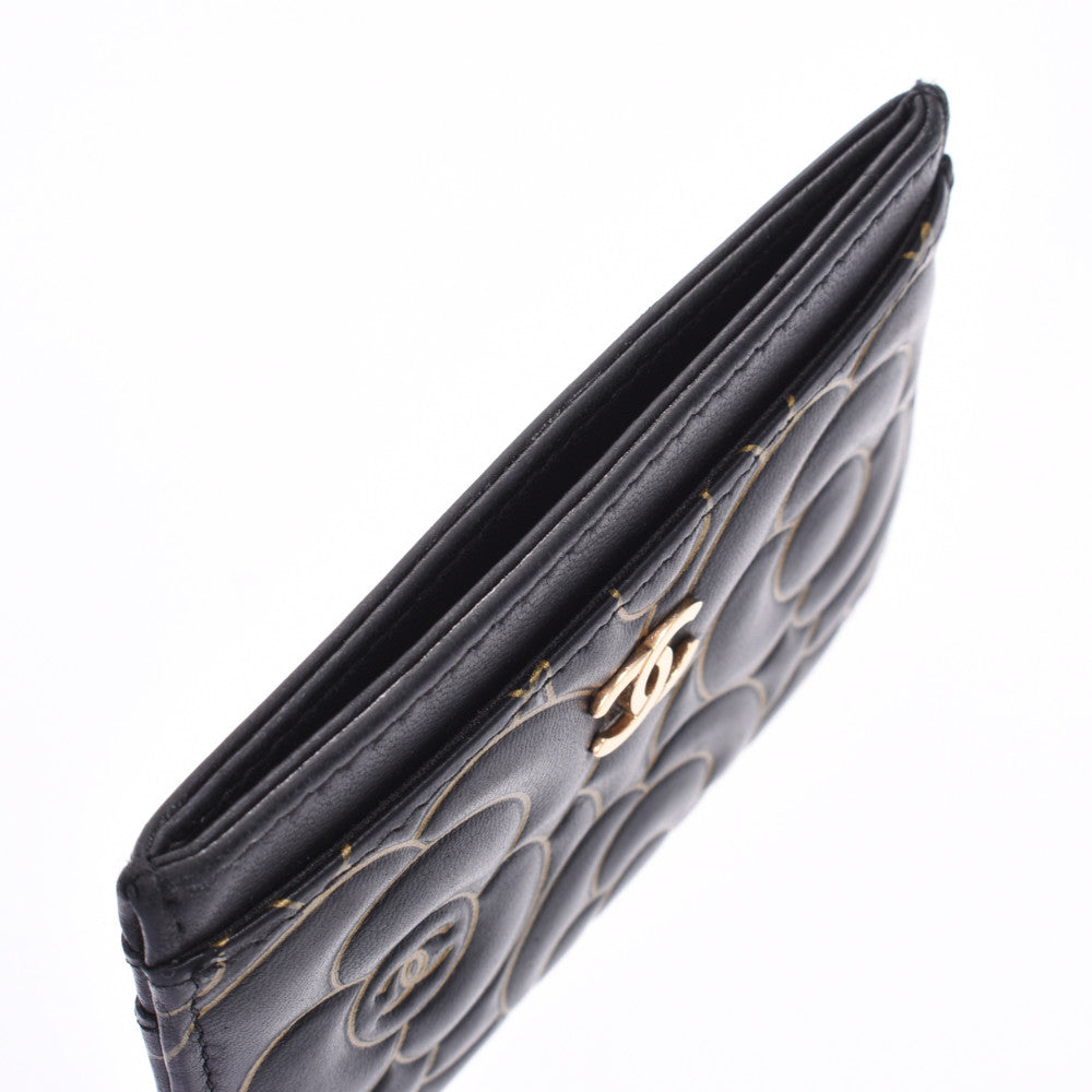 シャネルカメリア 黒 レディース カードケース CHANEL 中古 – 銀蔵