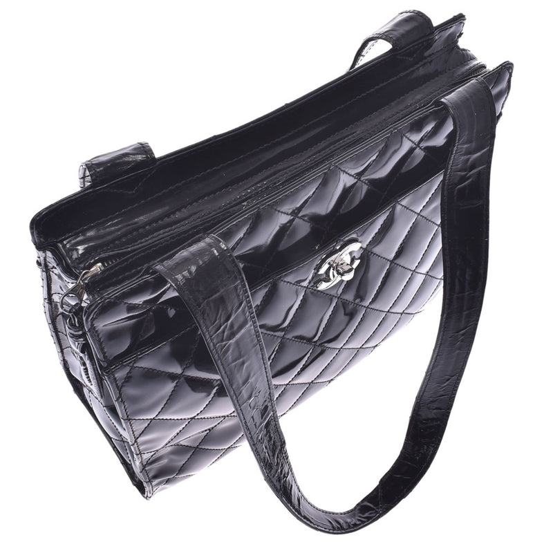 CHANEL SHEL, Chanel, black silver, gold, silver, enamel, plastic bag, B, B-used, silver storehouse.