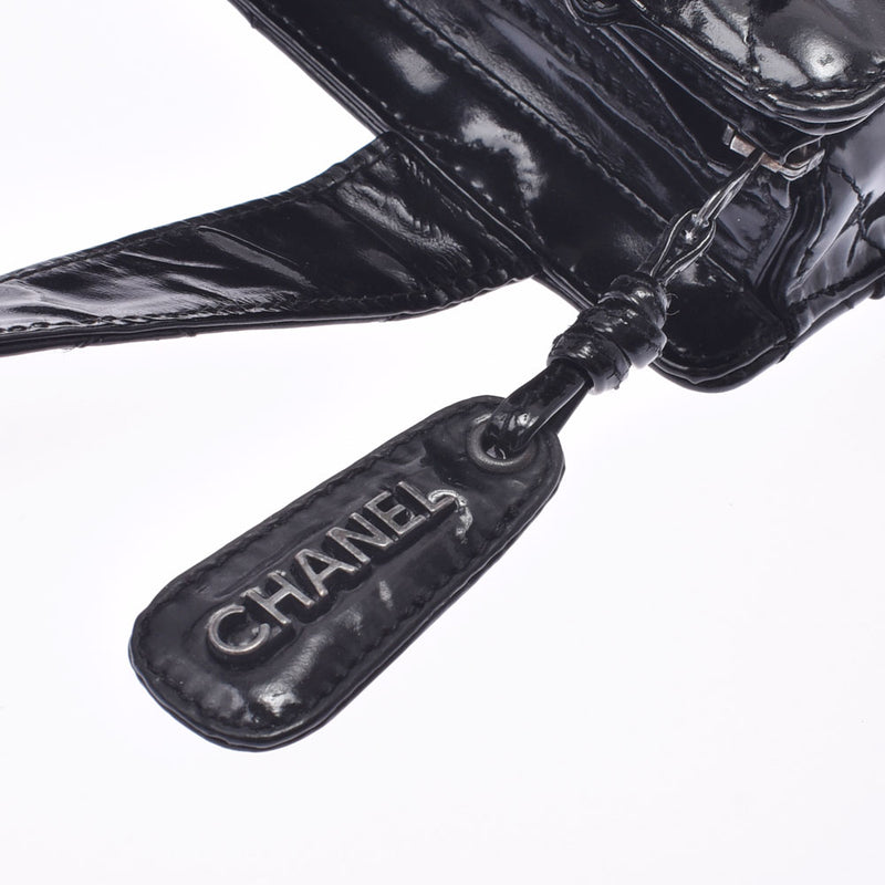 CHANEL SHEL, Chanel, black silver, gold, silver, enamel, plastic bag, B, B-used, silver storehouse.